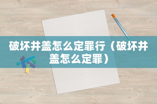 破壞井蓋怎么定罪行（破壞井蓋怎么定罪）