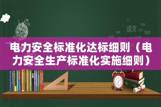 電力安全標(biāo)準(zhǔn)化達(dá)標(biāo)細(xì)則（電力安全生產(chǎn)標(biāo)準(zhǔn)化實(shí)施細(xì)則）