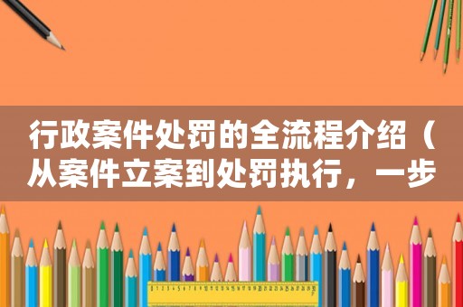 行政案件處罰的全流程介紹（從案件立案到處罰執行，一步不少）