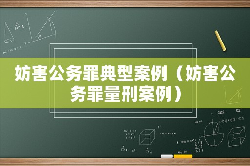妨害公務罪典型案例（妨害公務罪量刑案例）