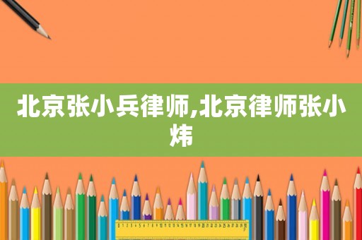 北京張小兵律師,北京律師張小煒