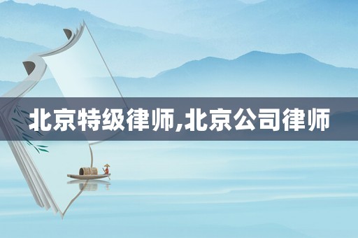北京特級律師,北京公司律師