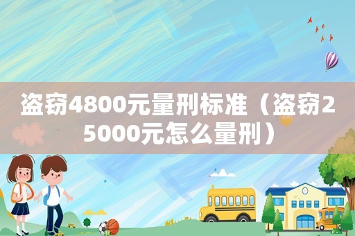 盜竊4800元量刑標準（盜竊25000元怎么量刑）