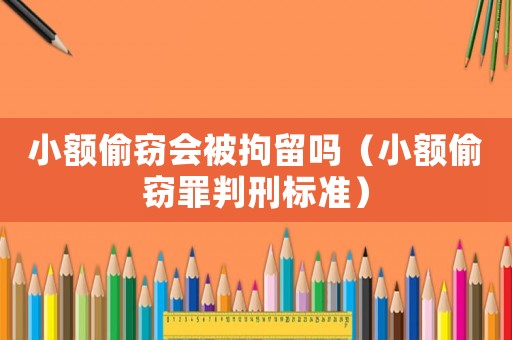 小額偷竊會被拘留嗎（小額偷竊罪判刑標準）