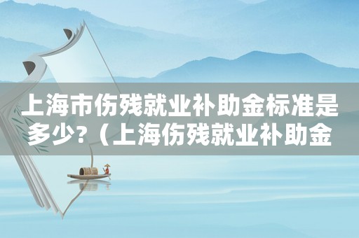 上海市傷殘就業補助金標準是多少?（上海傷殘就業補助金標準）