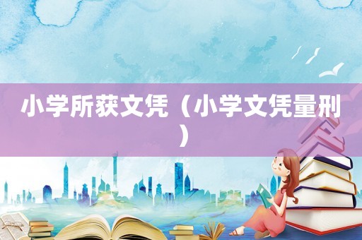 小學所獲文憑（小學文憑量刑）