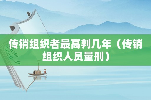 傳銷組織者最高判幾年（傳銷組織人員量刑）