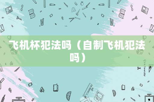 飛機杯犯法嗎（自制飛機犯法嗎）