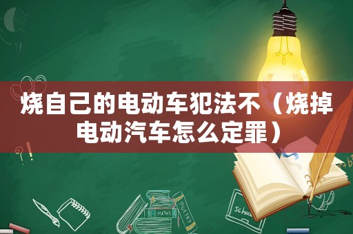 燒自己的電動車犯法不（燒掉電動汽車怎么定罪）