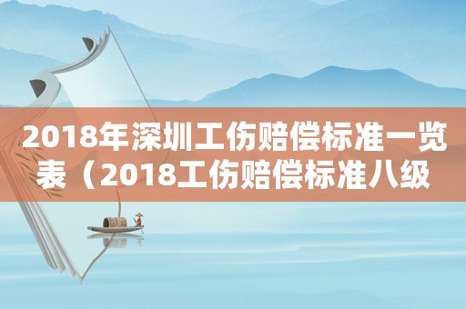 2018年深圳工傷賠償標準一覽表（2018工傷賠償標準八級）