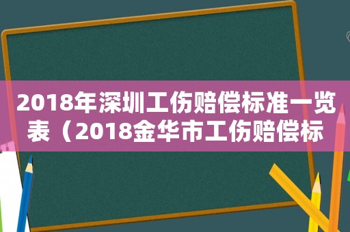 2018年深圳工傷賠償標準一覽表（2018金華市工傷賠償標準）