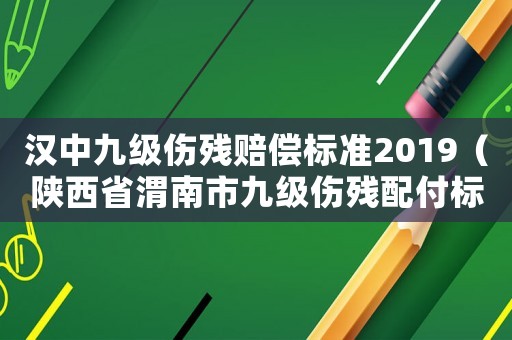漢中九級傷殘賠償標(biāo)準(zhǔn)2019（陜西省渭南市九級傷殘配付標(biāo)準(zhǔn)）