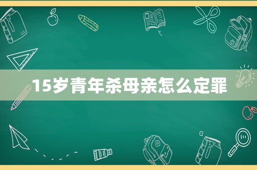 15歲青年殺母親怎么定罪