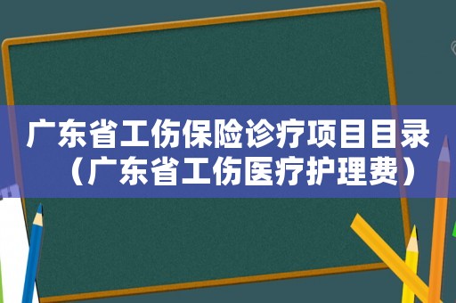 廣東省工傷保險(xiǎn)診療項(xiàng)目目錄（廣東省工傷醫(yī)療護(hù)理費(fèi)）