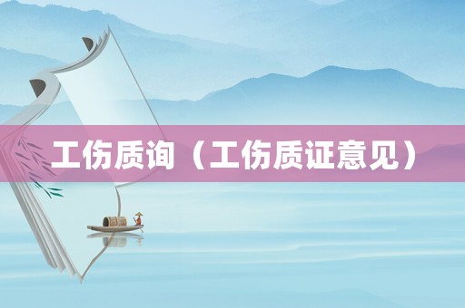 工傷質詢（工傷質證意見）