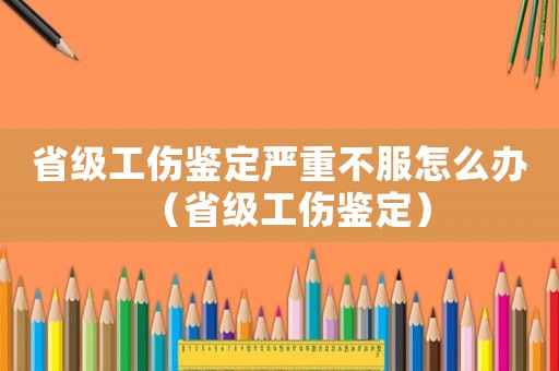 省級工傷鑒定嚴重不服怎么辦（省級工傷鑒定）