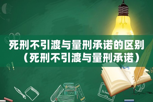 死刑不引渡與量刑承諾的區(qū)別（死刑不引渡與量刑承諾）