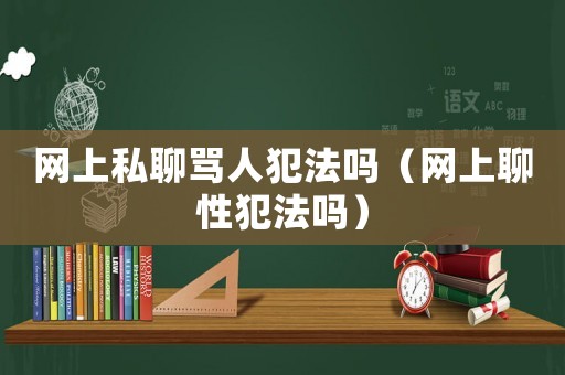 網上私聊罵人犯法嗎（網上聊性犯法嗎）