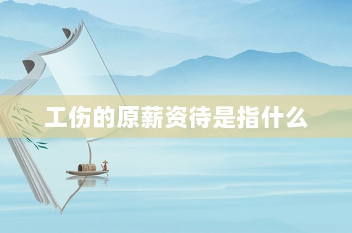 工傷的原薪資待是指什么