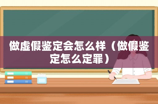做虛假鑒定會怎么樣（做假鑒定怎么定罪）