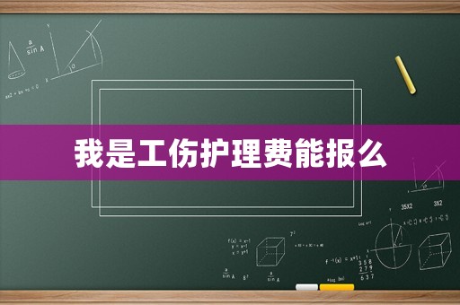 我是工傷護理費能報么
