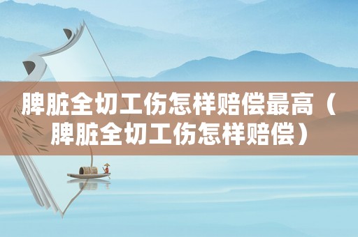 脾臟全切工傷怎樣賠償最高（脾臟全切工傷怎樣賠償）