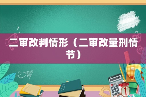二審改判情形（二審改量刑情節(jié)）