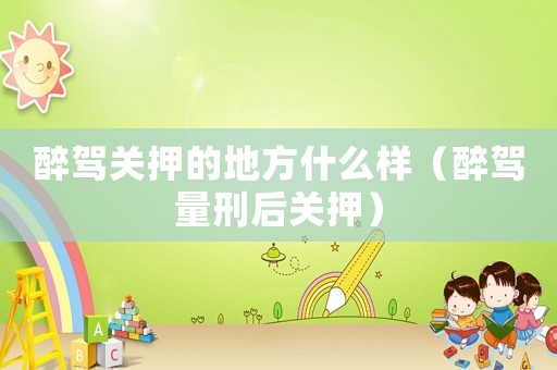 醉駕關押的地方什么樣（醉駕量刑后關押）