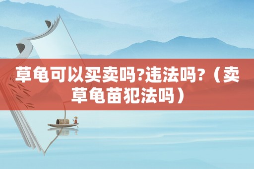 草龜可以買賣嗎?違法嗎?（賣草龜苗犯法嗎）