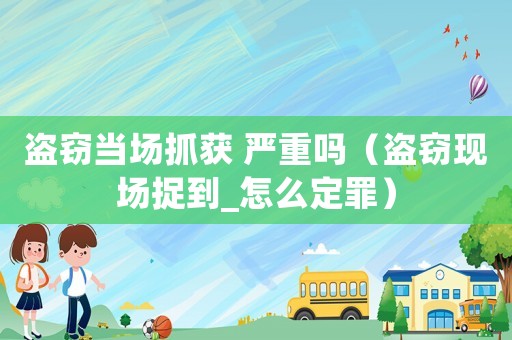 盜竊當場抓獲 嚴重嗎（盜竊現場捉到_怎么定罪）