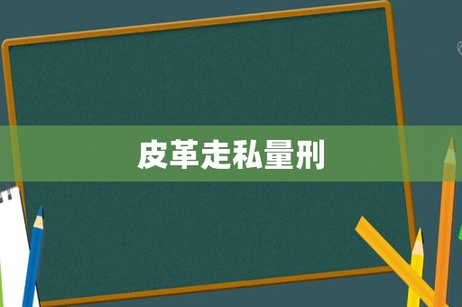 皮革走私量刑