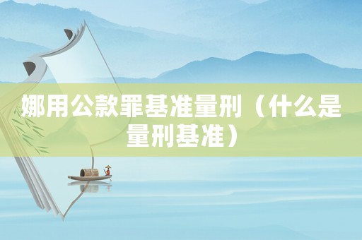 娜用公款罪基準量刑（什么是量刑基準）