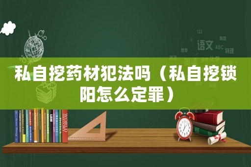 私自挖藥材犯法嗎（私自挖鎖陽(yáng)怎么定罪）