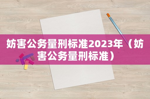 妨害公務量刑標準2023年（妨害公務量刑標準）