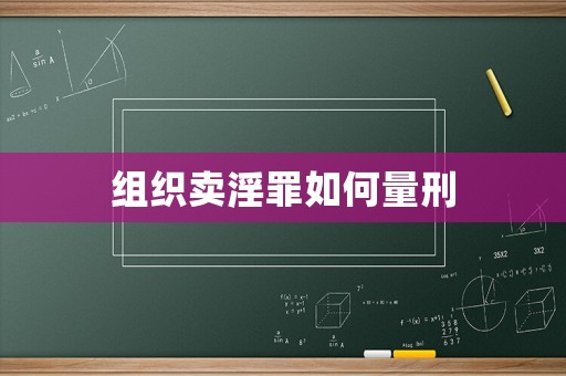 組織賣淫罪如何量刑