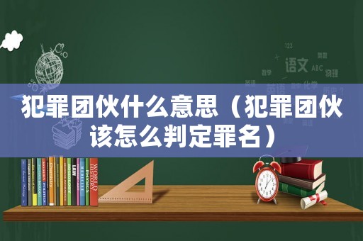 犯罪團伙什么意思（犯罪團伙該怎么判定罪名）
