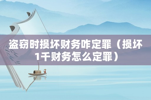盜竊時損壞財務咋定罪（損壞1千財務怎么定罪）