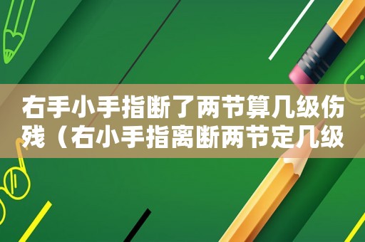 右手小手指斷了兩節(jié)算幾級傷殘（右小手指離斷兩節(jié)定幾級工傷）