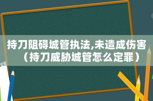 持刀阻礙城管執法,未造成傷害（持刀威脅城管怎么定罪）