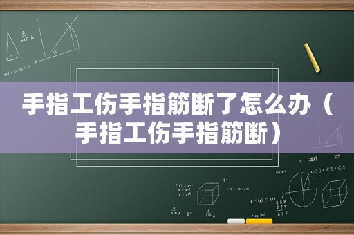 手指工傷手指筋斷了怎么辦（手指工傷手指筋斷）
