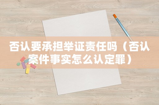 否認要承擔舉證責任嗎（否認案件事實怎么認定罪）