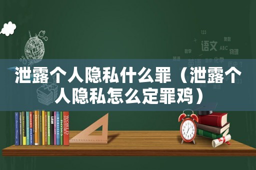 泄露個人隱私什么罪（泄露個人隱私怎么定罪雞）