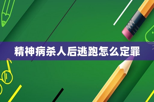 精神病殺人后逃跑怎么定罪