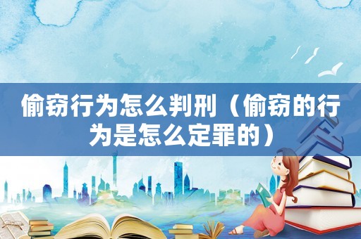 偷竊行為怎么判刑（偷竊的行為是怎么定罪的）