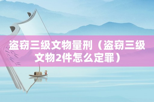 盜竊三級文物量刑（盜竊三級文物2件怎么定罪）