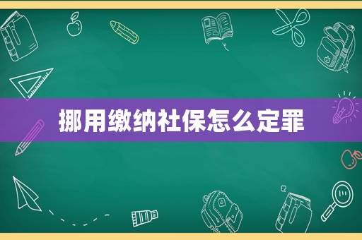 挪用繳納社保怎么定罪