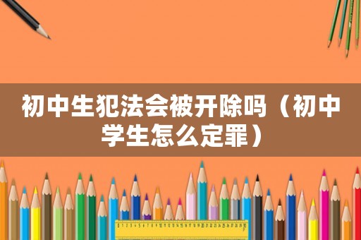 初中生犯法會被開除嗎（初中學生怎么定罪）