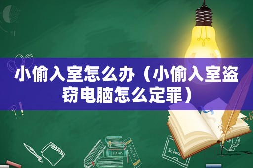 小偷入室怎么辦（小偷入室盜竊電腦怎么定罪）