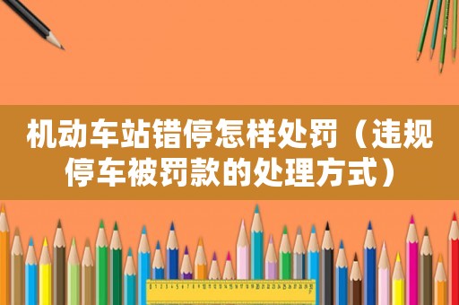 機(jī)動(dòng)車站錯(cuò)停怎樣處罰（違規(guī)停車被罰款的處理方式）