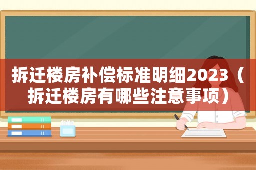 拆遷樓房補(bǔ)償標(biāo)準(zhǔn)明細(xì)2023（拆遷樓房有哪些注意事項(xiàng)）